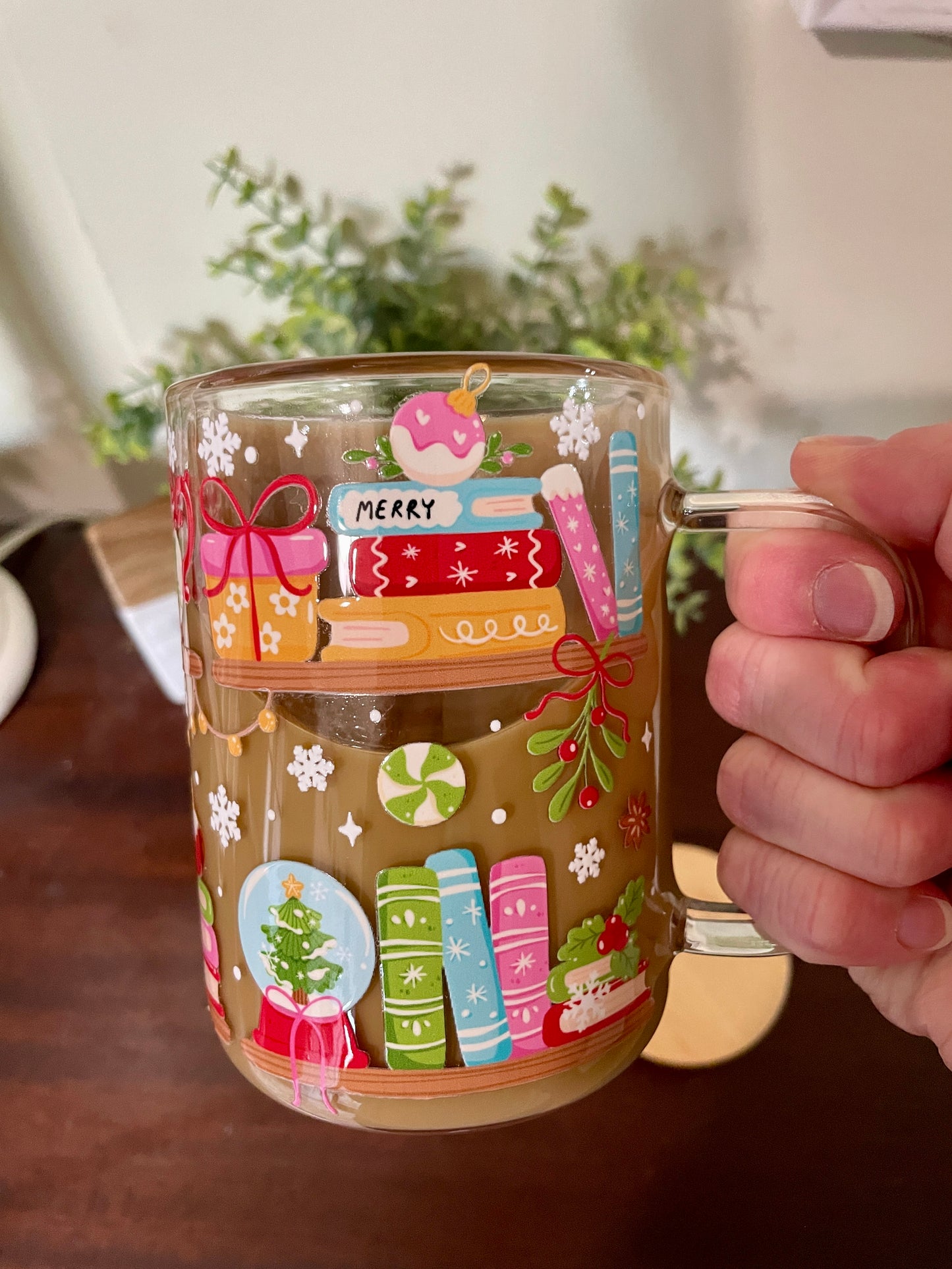 Merry Bookmas Coffee Globe