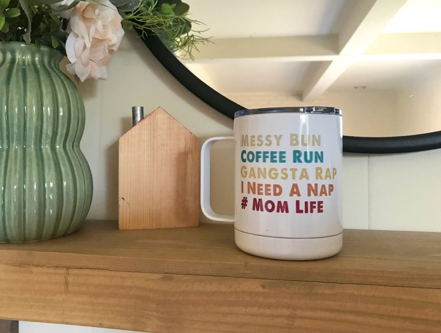 Mom Life stainless travel mug