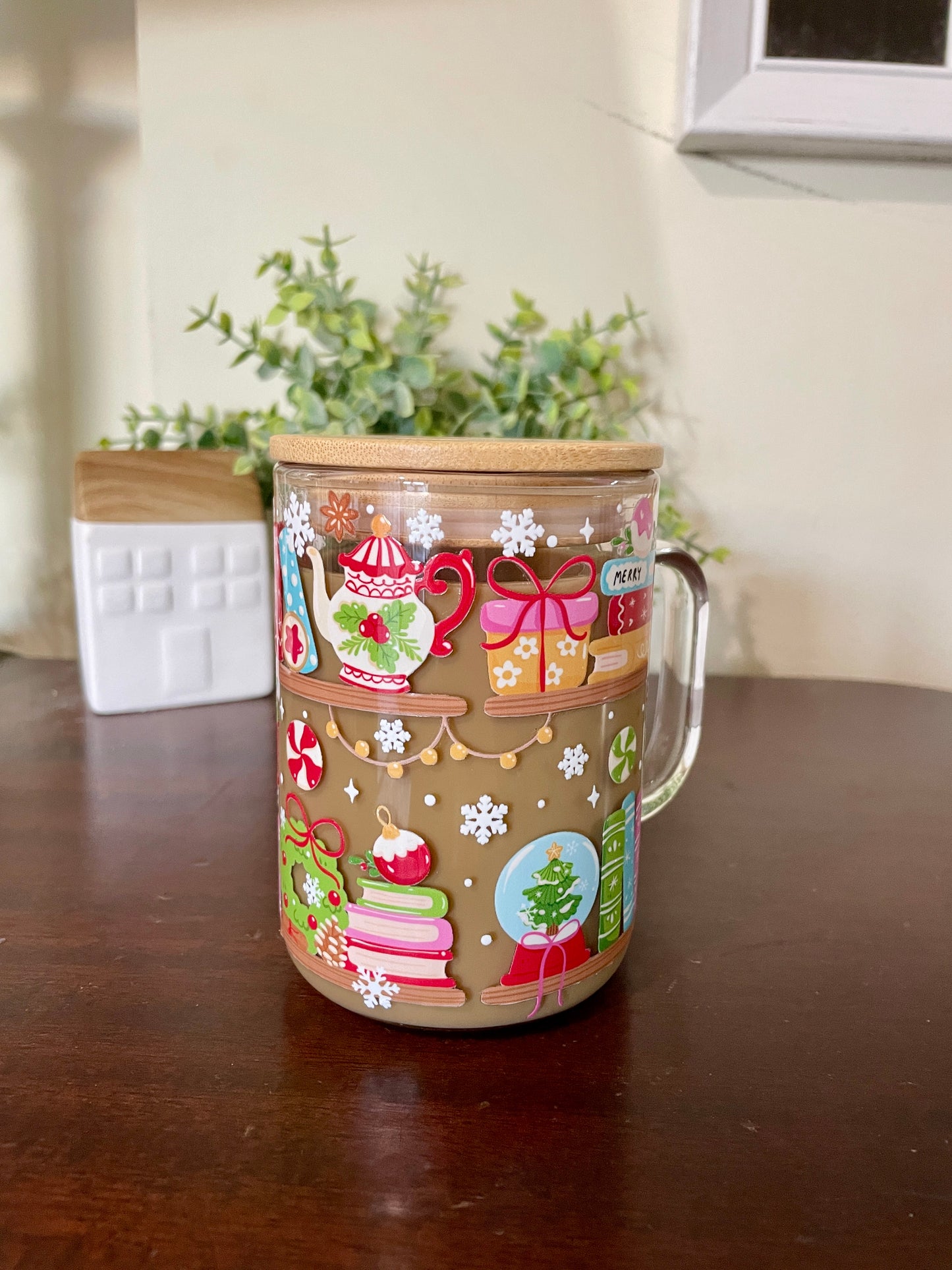 Merry Bookmas Coffee Globe